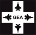 Bild von GEA (JA) zum F-35 Kampfflugzeug RUMANTSCH Kreuz Autoaufkleber